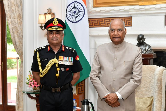 Chief of the Army Staff, General Manoj Pande called on President Ram Nath Kovind at Rashtrapati Bhavan.