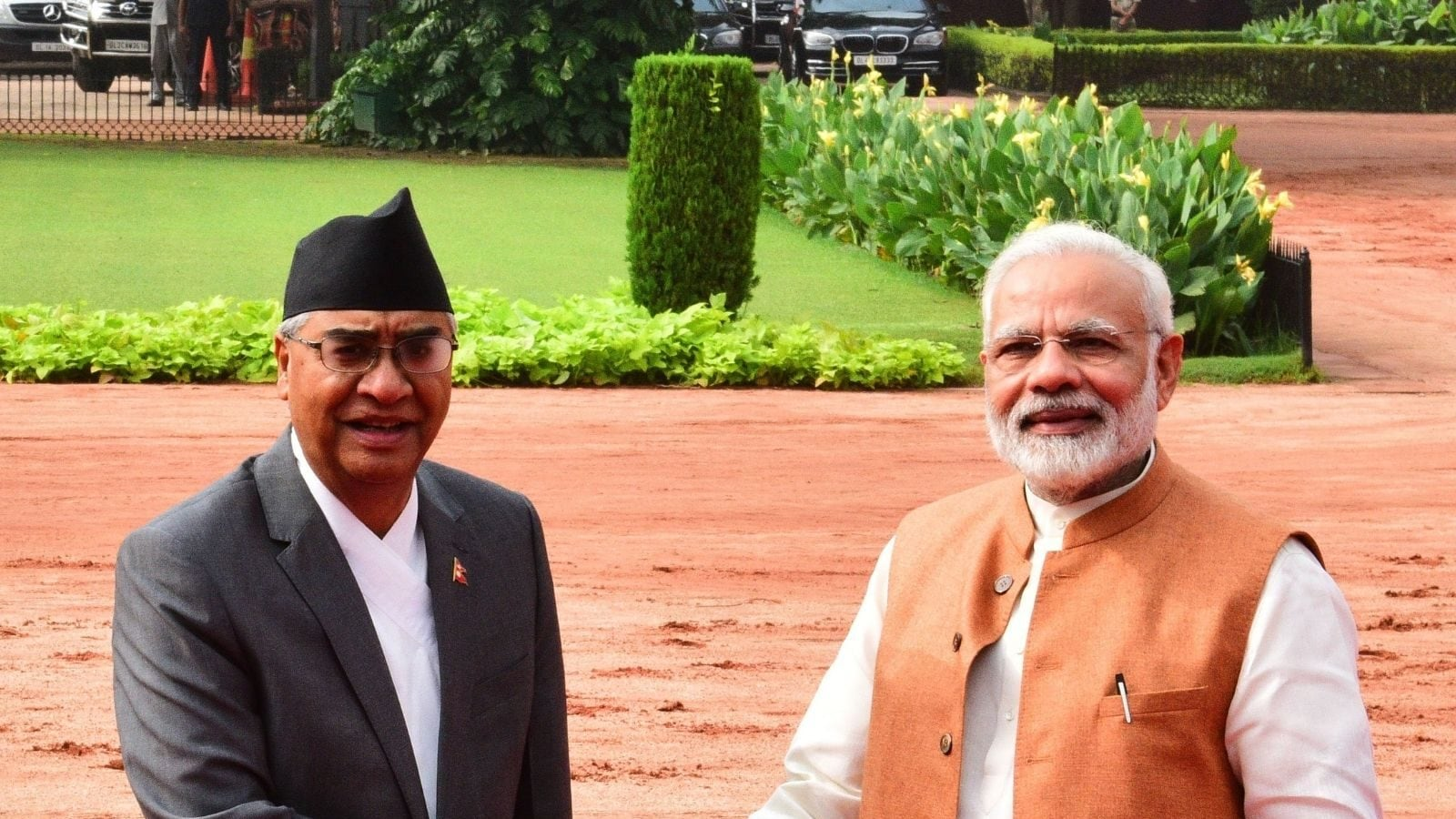 Lumbini, Nepal | PM Modi & Nepal PM Sher Bahadur Deuba participate in the foundation stone laying ceremony for construction of a centre for Buddhist culture & heritage, in a plot belonging to the International Buddhist Confederation (IBC), Delhi within the Lumbini Monastic Zone