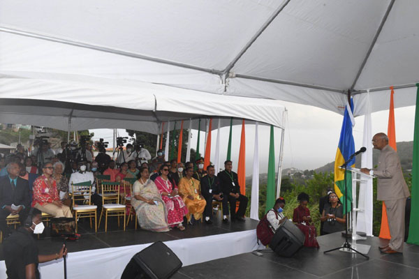 President Ram Nath Kovind addressed the Indian origin community in Kingstown. In the presence of Saint Vincent Prime Minister Dr. Ralph Gonsalves, the President renamed 