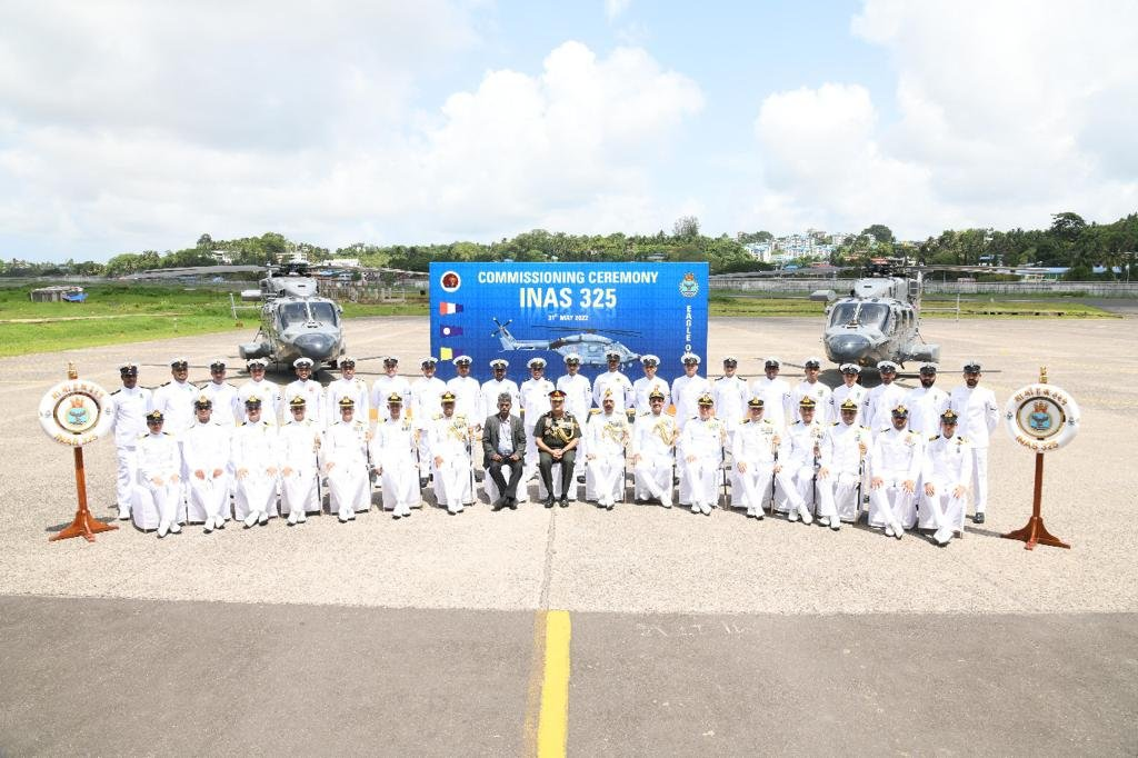 Indian Naval Air Squadron (INAS) 325, operating the indigenously built ALH MK III aircraft, was commissioned into the Indian Navy by Lieutenant General Ajai Singh, AVSM, Commander-in-Chief, Andaman & Nicobar at an impressive ceremony held at INS Utkrosh, Port Blair on 31 May.
