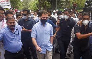 Delhi: Congress leader Rahul Gandhi arrives at the Enforcement Directorate (ED) office to appear for the third consecutive day of questioning in the National Herald case.