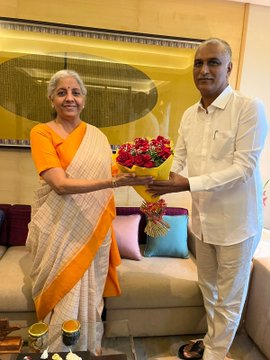 Finance Minister of Telangana  @trsharish  called on Union Finance Minister  @nsitharaman  on the sidelines of the 47th #GSTcouncilmeeting in Chandigarh.