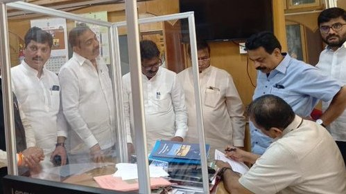 Mumbai: Shiv Sena MLA Rajan Salvi files his nomination for Maharashtra Assembly Speaker election.