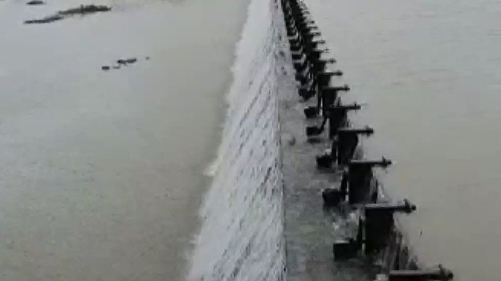 Gujarat: Veri Dam in Gondal overflows due to heavy rainfall in the region.