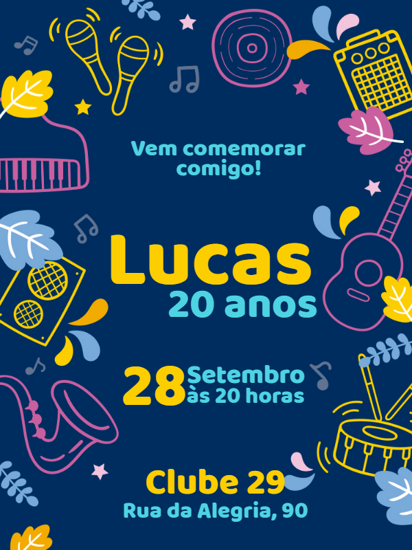 Convite De Aniversario Tema Musical Para Editar Ideias Fa A Voc Mesmo Para Tema Chuva De Amor