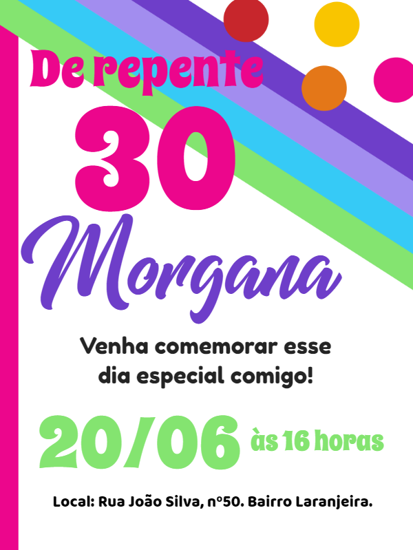 Convite De Aniversário De Repente 30 Edite Grátis Com Nosso Editor Online 5029