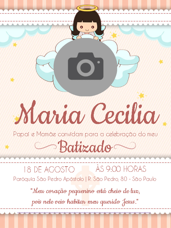 Featured image of post Convite De Batizado Para Editar Feminino Se voc sabe de alguma outra forma para esse momento especial conte