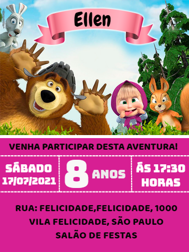 Featured image of post Convite Para Editar Masha E O Urso Dress up masha masha and the bear dentist