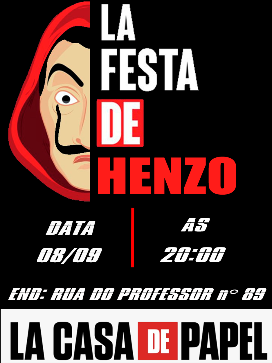 Fazer Convite Online Convite Digital Aniversário La Casa De Papel 2855