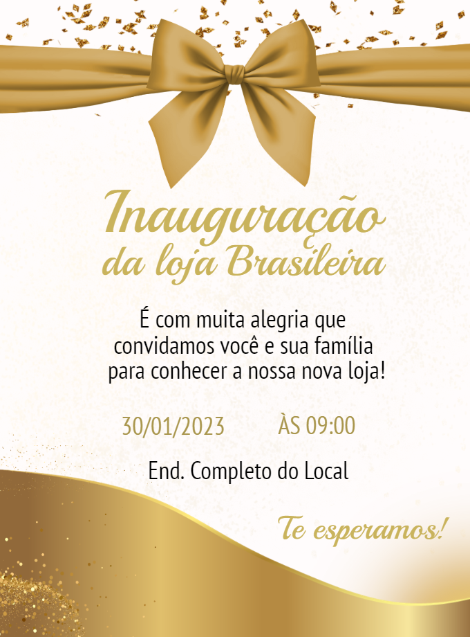 Convite Inauguração Loja Edite Grátis Com Nosso Editor Online 3350