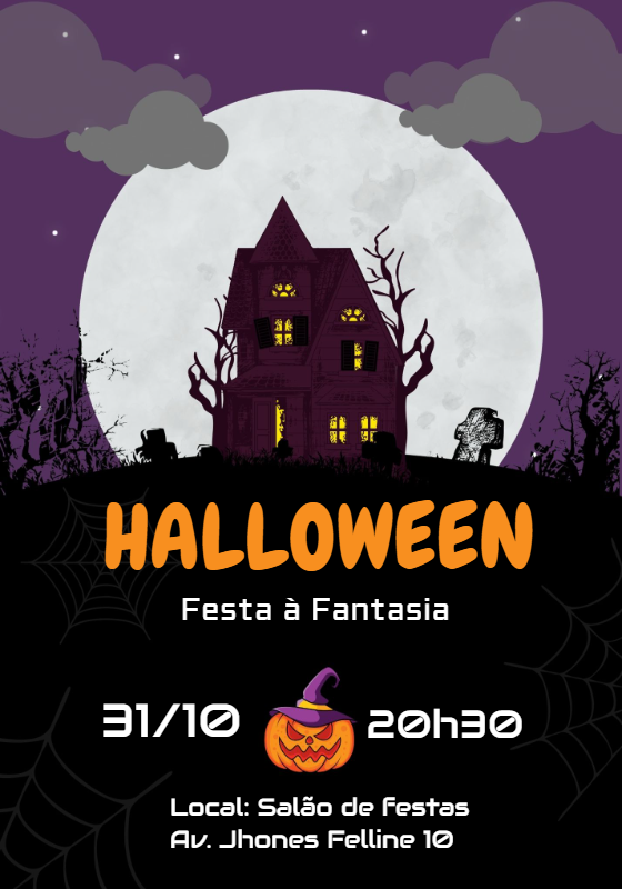 Convite Festa De Halloween Edite Gr Tis Com Nosso Editor Online