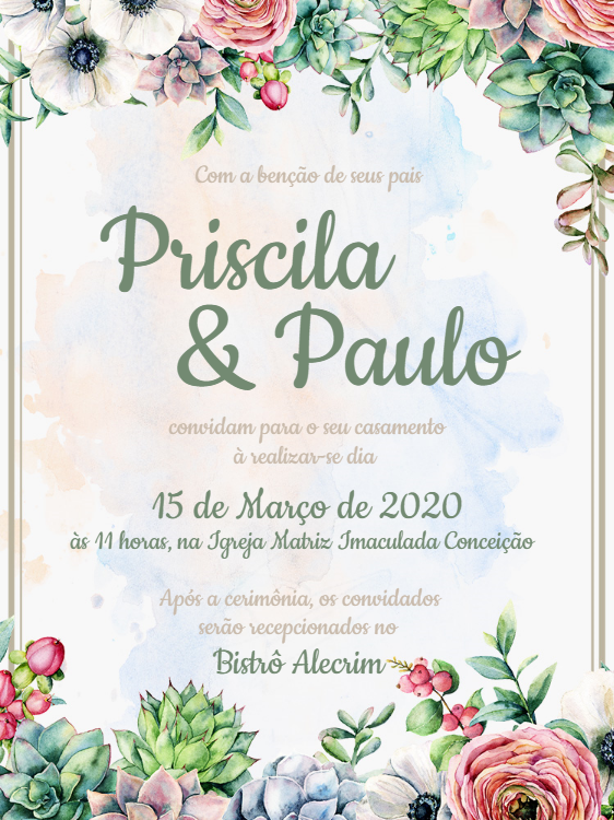 Featured image of post Convites De Casamento Online Para Editar Nossa cole o convites de casamento de 2021 est em promo o