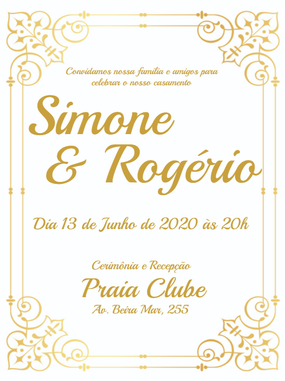 Featured image of post Convite De Casamento Classico Para Editar Encontre um estilo original um design personalizado e os pre os e ofertas que procura para convites e outro material gr fico