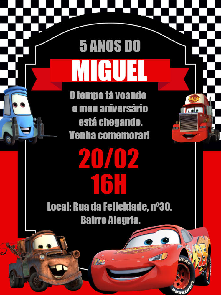 Invitacion Rayo Mcqueen Para Editar My Xxx Hot Girl 2944