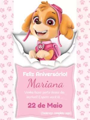 Invitación cumpleaños La Patrulla Canina-Zuma con Foto