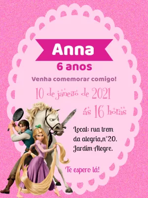 Tangled birthday invitation