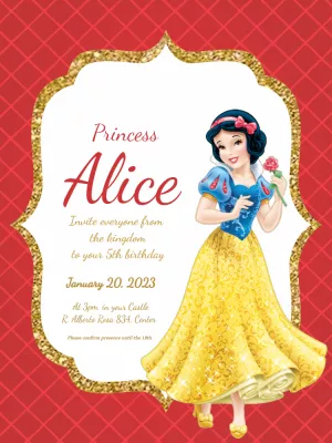 snow white birthday card