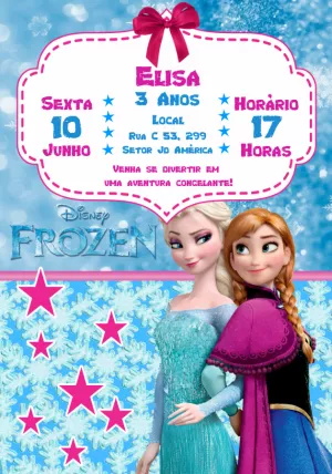 Projeto convite virtual da Frozen 