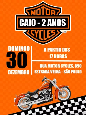 Aniversário Moto: Bolo Harley Davidson