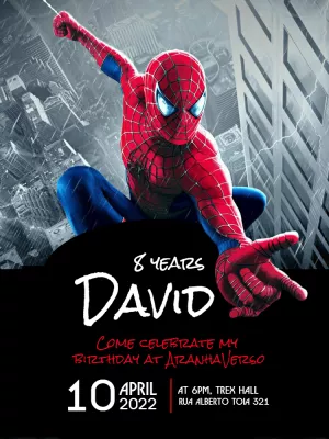 Make online invitation digital invitation Spiderman Birthday