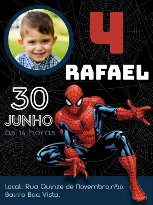 Convite Homem Aranha Edite Online