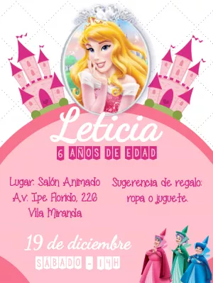 Celda de poder reposo vacío Hacer una invitación online Invitación cumpleaños infantil La bella  durmiente