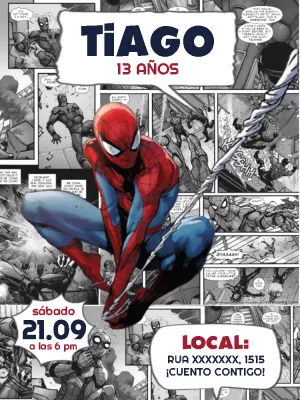 Hacer una invitación online Invitación digital de Spiderman