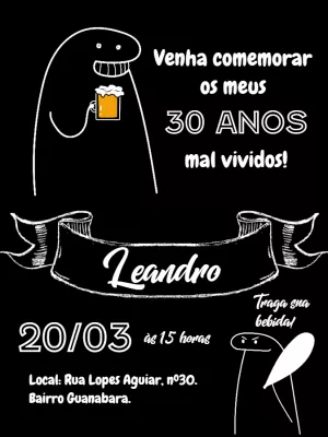 Invitación de cumpleaños de Flork Bentô