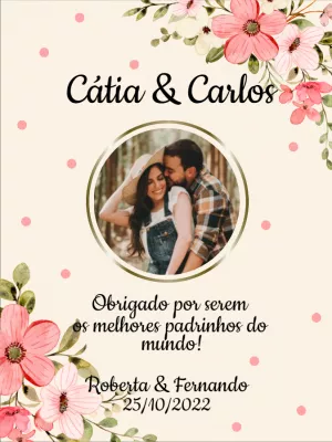 Convite padrinhos de casamento - Edite grátis com nosso editor online