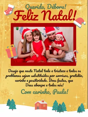 Cartão de Natal com foto