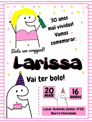 Flork Bentô birthday invitation