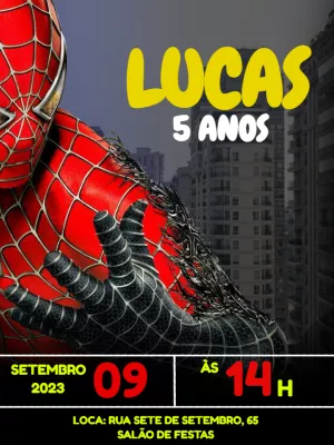 65 Convites de aniversário Homem Aranha / Spiderman para editar grátis  (WhatsApp e Imprimir)