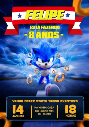 Sonic Boom Etiqueta Escolar para Imprimir - Imagem Legal