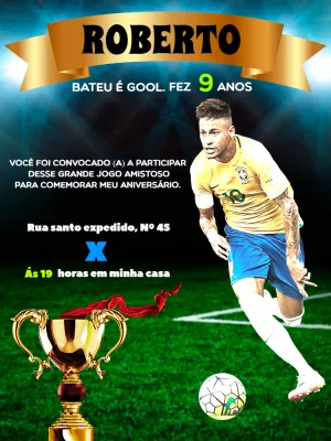 Neymar birthday invitation