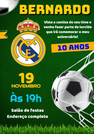 GRATIS] Invitación Real Madrid, Editable