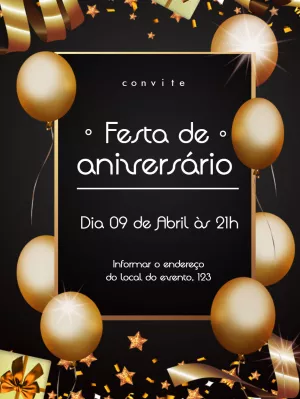 ▷ Convite de Aniversário Personalizados Modelos Grátis para editar