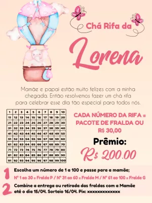 Elefante Baloeira raffle tea invitation