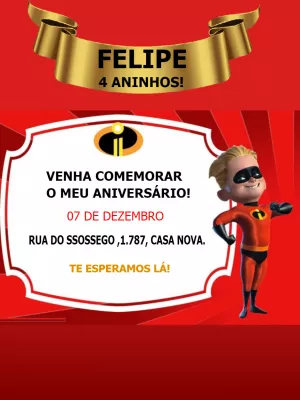 ▷ Convite de Aniversário Infantil Menino personalizado grátis