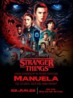 Convite aniversário Stranger Things