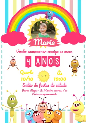 Bichikids birthday invitation with photo