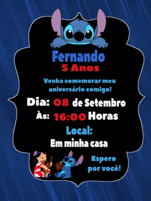 Lilo &amp; Stitch birthday invitation