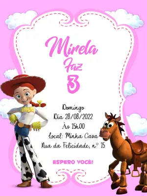 Convite aniversário Toy Story Jessie