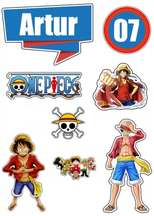 Topo de Bolo One Piece Para Imprimir