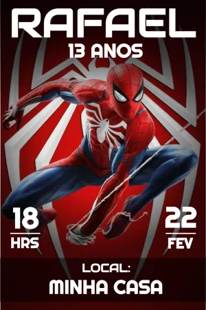 65 Convites de aniversário Homem Aranha / Spiderman para editar grátis  (WhatsApp e Imprimir)