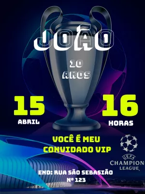 Convite De Futebol Online Edite Online