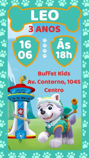 Convite Patrulha Canina Para Editar Gratis  Paw patrol birthday theme, Paw  patrol birthday, Birthday theme