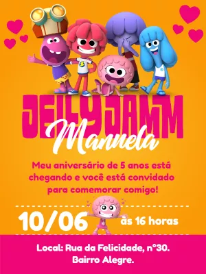 jelly jam birthday invitation