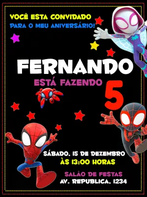 Convite Aniversário do tema Friends - Edite grátis com nosso editor online