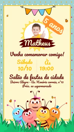 Bichikids birthday invitation with photo