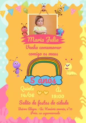 Bichikids birthday invitation with photo